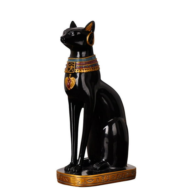 Figura de resina Diosa Egipcia Gato Bastet 13x21x37 cm