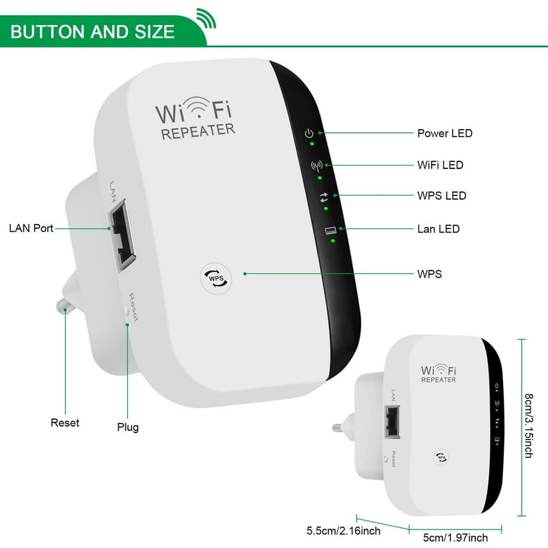 Naar smaak Bloeden WiFi Extender-Mini WiFi Range Extender,N300 Wireless WiFi Repeater for  2.4GHz Internet WiFi Signal Booster Amplifier 802.11n/b/g Network -  Walmart.com