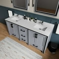 thumbnail image 2 of Ziva 72 in W x 22 in D Dark Grey Double Bath Vanity and Cultured Marble Top, 2 of 8