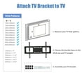 thumbnail image 5 of Floor TV Stand, Adjustable 3 Layers 60 Inch TV Stand with Tempered Glass Shelves, Black, 5 of 7