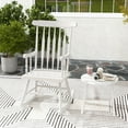 thumbnail image 2 of Costway Set of 2 Wood Rocking Chair Glossy Finish White, 2 of 10