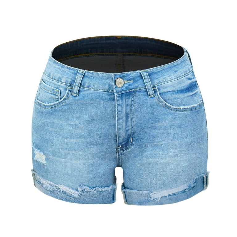 Walmart womens on sale blue jean shorts