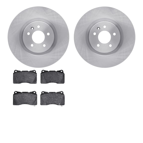 Dynamic Friction Company Front Brake Rotors with 5000 Euro Ceramic Brake Pads 6602-46086