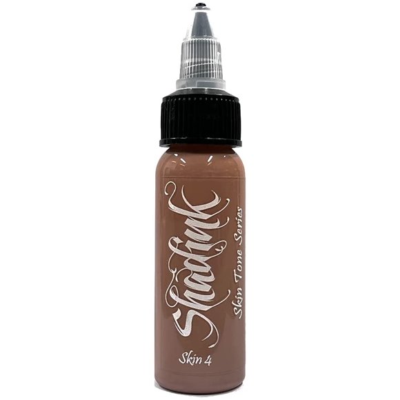 Shadink Tattoo Ink Professional Skin Tone Tattooing Inks for Color Portrait, Black & Gray Style (Skin Tone #4)