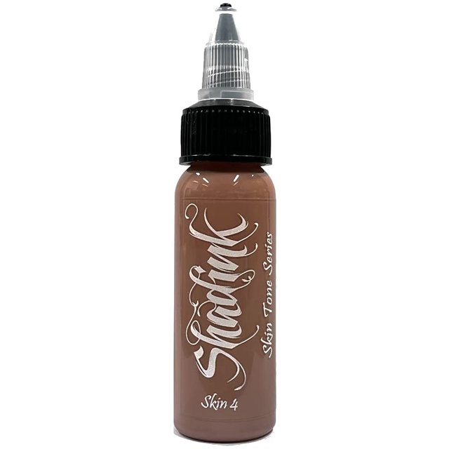 Shadink Tattoo Ink Professional Skin Tone Tattooing Inks for Color Portrait, Black & Gray Style (Skin Tone #4)