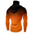thumbnail image 5 of Mens Long Sleeve Sun Protection Shirt UPF Fishing Hiking Gradient Hooded Top Quick Dry Out Athletic Wear for Summer Sports Activities Orange S, 5 of 5