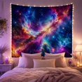 thumbnail image 2 of Blue and Magenta Nebula in a Glowing Starfield, Dramatic Celestial for Astronomy Fans, Cosmic Wall Art, Housewarming Gift, Tapestry Wall Hanging for Living Room and Studio, 2 of 7
