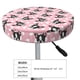 thumbnail image 4 of Balery French Bulldog Fundas de asiento para taburete de bar redondo de tela de terciopelo ajustables que protegen de arañazos y manchas para sillas de 14 a 17 pulgadas.-14 inch, 4 of 7