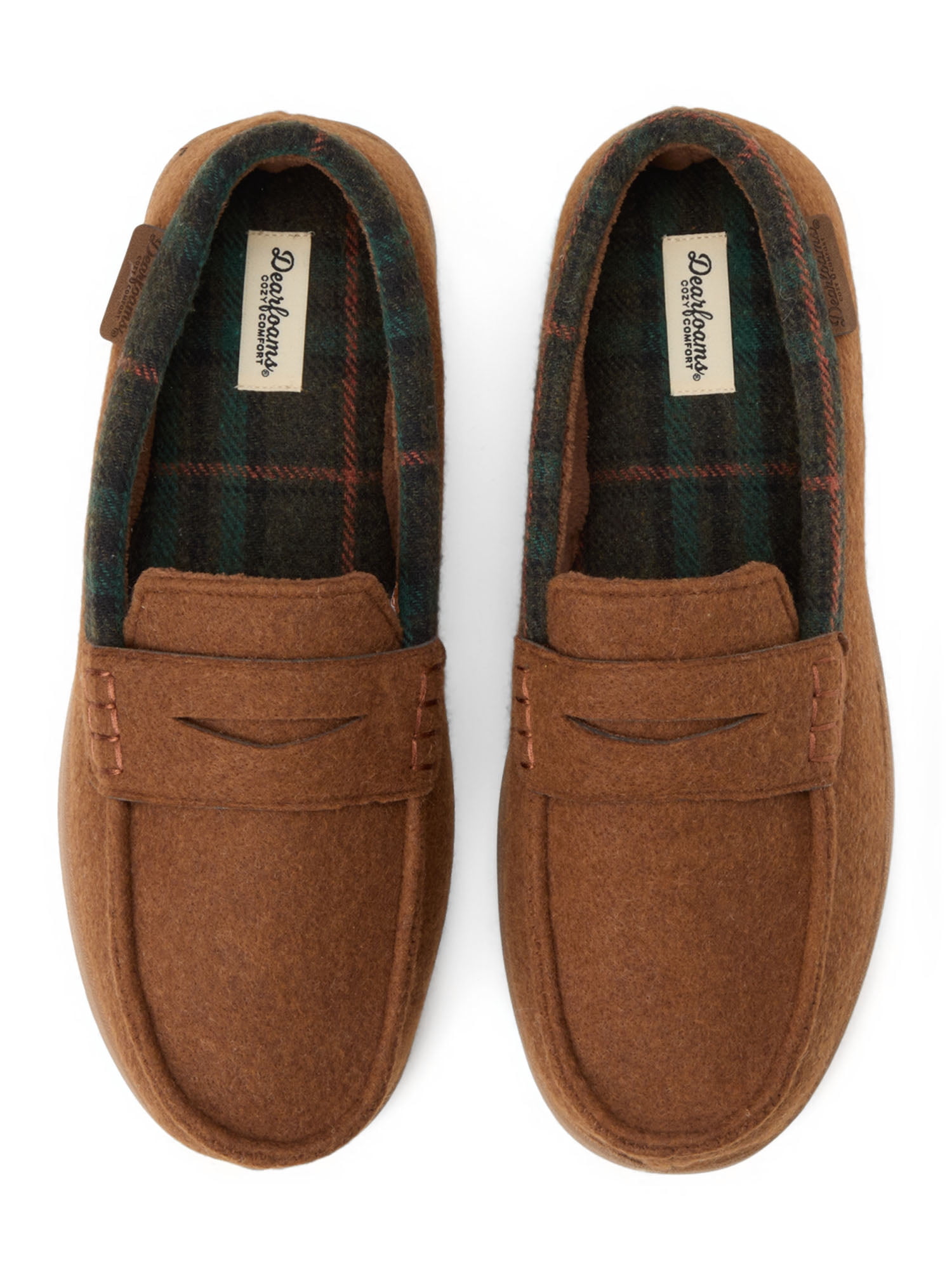 Dearfoams Cozy Comfort Men's Felted Penny Moccasin Slippers