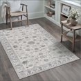 thumbnail image 3 of BERTHMEER Small Area Rugs 3'x5' for Bedroom Bathroom Entryway Kitchen Laundry Rugs Non Slip Washable Vintage Gray Carpets Oriental Dorm Office Entrance Traditional Distressed Throw Rugs, 3 of 7