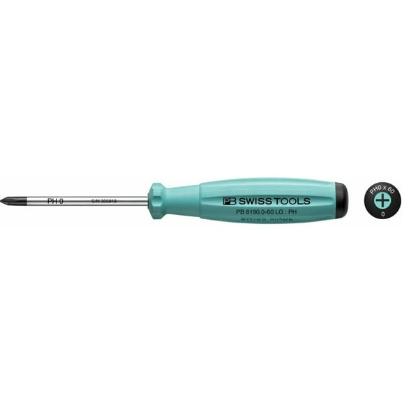 PB Swiss Tools PB 8190.0-60 LG SwissGrip Screwdrivers, Phillips