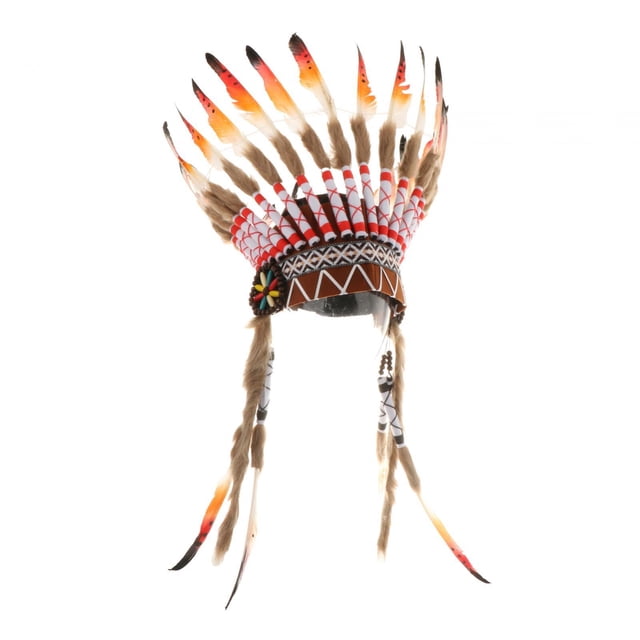 Tocado de Plumas Yuyangstore Sombrero Indio Jefe Americano Estilo C