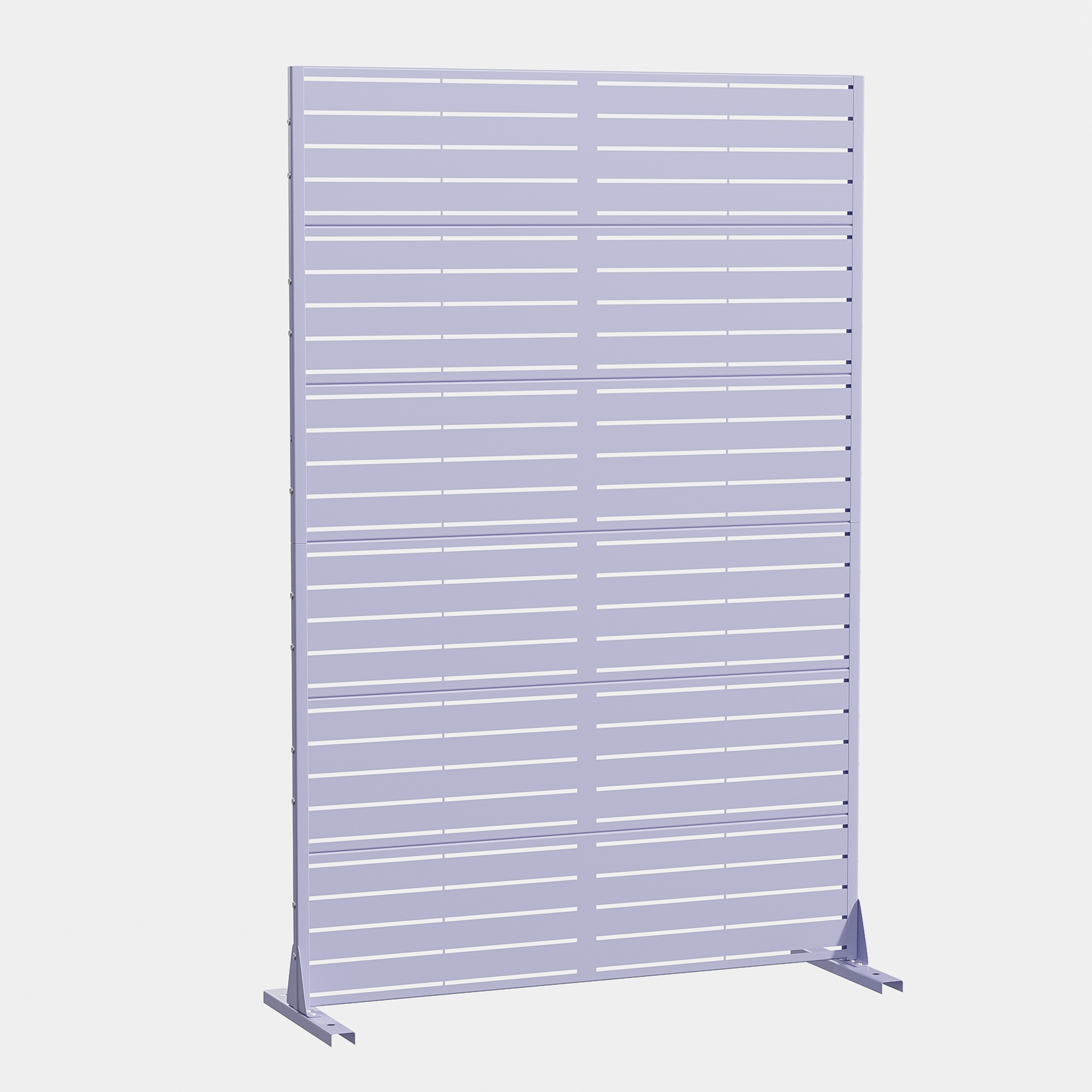 MAYEERTY 72*47in Outdoor Privacy Screen, 6 Panels Metal Privacy Fences for Patio, Purple