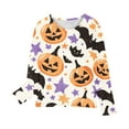 thumbnail image 5 of Odeerbi Kids Girls Fall Winter Basic Layering T-Shirt Halloween Basic Tees 3-14 Years Kids Long Sleeve Shirt Halloween Pullover Base Layer Shirts Kids Clothes White, 5 of 6