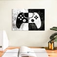thumbnail image 3 of Elephant Stock Grunge Game Controller Wall Art - Horizontal Canvas Wall Art - Living Room Wall Decor - Hobbies And Lifestyle Canvas - Black And White Decor - 12" x 8", 3 of 8