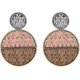 thumbnail image 1 of Pendientes Kryc para mujer, estilo bohemio, con tejido de ratán, con forma de disco colgante, modelo E--|Código de modelo 2125, 1 of 5