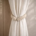 thumbnail image 4 of Evideco French Home Goods Contis Farmhouse Beige Curtain Tiebacks, 4 of 10