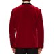 thumbnail image 3 of Blazers de Tuxedo de Terciopelo INSPIRE CHIC para hombres, Chaquetas formales de solapa de chal para bodas, color burdeos, 3 of 5