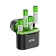 thumbnail image 1 of Pilas AA recargables y cargador rápido IETS 3600 mWh (paquete de 4), 1 of 7