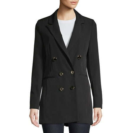 Calvin Klein Black Blazer - Double Breasted Military Blazer