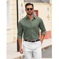 thumbnail image 2 of COOFANDY Long Sleeve Shirts for Men Wrinkle Free Button Up Dress Shirts Casual Stylish Office Shirt, 2 of 6