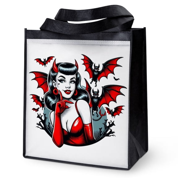 CafePress - Devil Bats - 12"x 13", 100% Recycled, Reusable Grocery Bag
