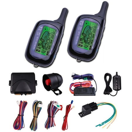 Yescom Vehicle Security Paging Car Alarm 2 Way LCD Sensor Remote Engine Start System Kit (Best 2 Way Car Alarm)