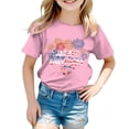 thumbnail image 5 of mgoYE USA Navy 250th Anniversary Gifts Boys Girls Boys American Flag Shirt 4th of July T-Shirt Patriotic Short Sleeve Tee USA Flag Stripe Star Summer Blouse Tops(Pink,9-10 Years), 5 of 5