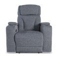 thumbnail image 4 of Bowery Hill Contemporary Polyester Gray Finish Power Recliner, 4 of 9