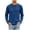 Blue, variant on Men's Long Sleeve Shirts Casual Solid Color Round Neck Pullover Base Tops Plus Size Soft Pajamas Loungewear
