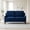 Blue, variant on Modern 2-Seater Velvet Loveseat Sofa with Spring Cushions and Solid Wood Legs, Black