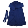 thumbnail image 1 of Albornoz unisex suave, cómodo, suelto, ligero, para estar en casa, para hombre y mujer, para spa, color azul marino, talla L, 1 of 14