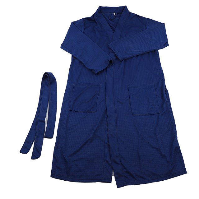Albornoz unisex suave, cómodo, suelto, ligero, para estar en casa, para hombre y mujer, para spa, color azul marino, talla L