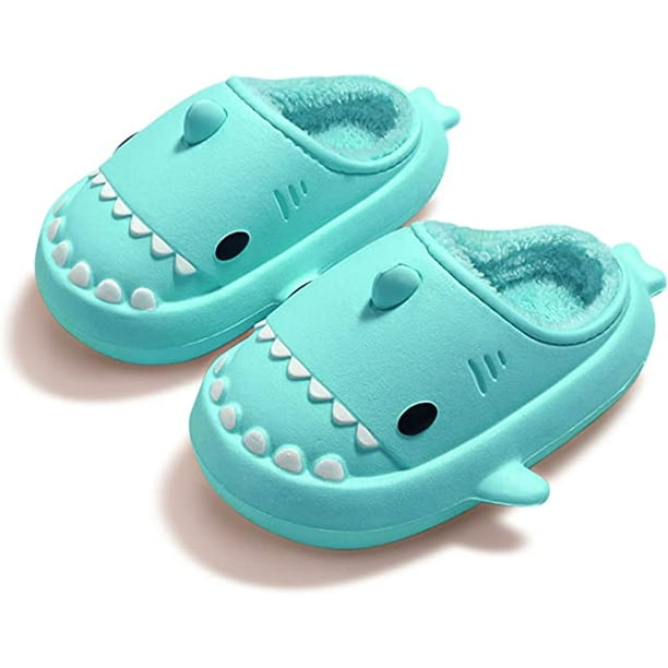 Sandalias Niña CHEWYNP Chanclas De Tiburón De Peluche Para Mujeres