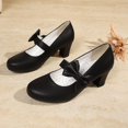thumbnail image 7 of Mary Jane High Heels Bowknot Strap Comfortable Dress Shoes for Ladies Women's Party Wedding, 7 of 7