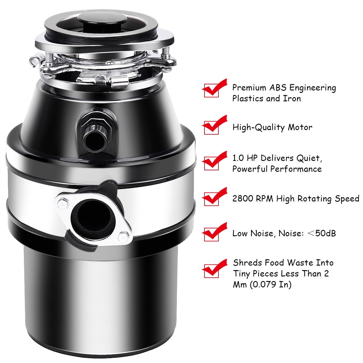 Costway 1 0hp 2600rpm Garbage Disposal Continuous Feed Home Kitchen Costway 1 0hp 2600rpm Garbage Disposal Continuous Feed Home Kitchen Food Waste Disposer Com