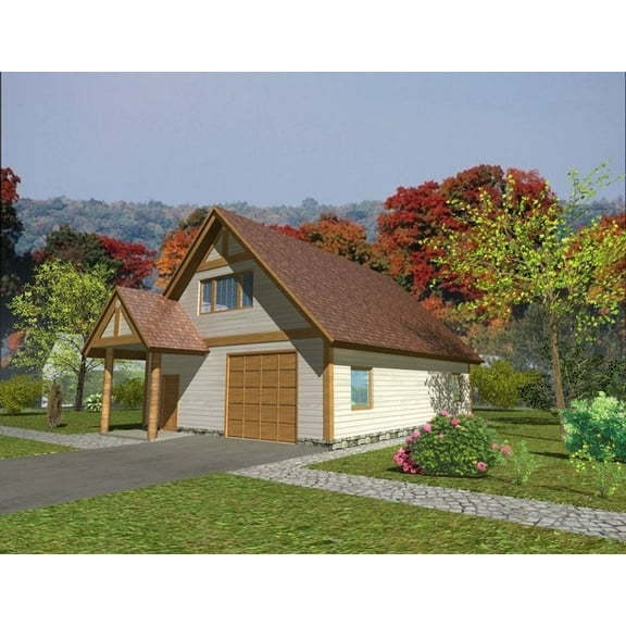 001-4032: Garage Craftsman 0 Bed, 0 Bath Luxury Home Plan, 720 Sq Ft: Full Blueprints with License to Build by Home Plan Marketplace - Lesuto