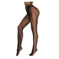 thumbnail image 1 of HBFAGFB Bas Résille pour Femmes, Tube Long, Bretelles, Rose, Creux, Bas en Strass, Noir, 1 of 9