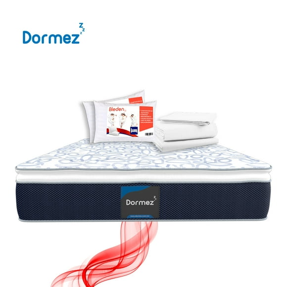 Colchón Matrimonial All Confort + 2 almohadas Bleden + Juego de Sábanas