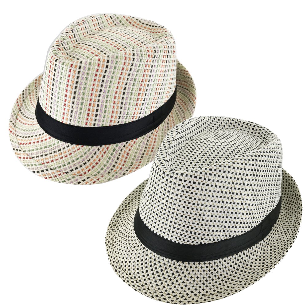 Faddism Cuban Style Short Brim Fedora Straw Hat