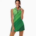 thumbnail image 2 of Abstract Vector green vertical stripes Sports Dresses Women Tennis Dress Outdoor Badminton Golf Quick-Drying And Breathable Sports Dress, 2 of 4