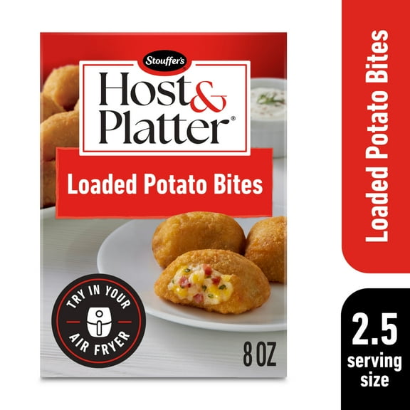 Stouffer's Host & Platter Frozen Appetizer Loaded Potato Bites, Air Fryer Sides, 8 oz (Frozen)