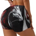 thumbnail image 1 of Fotbe Cool Black And White Dragon Shorts Sin Costuras – Shorts Deportivos de Cintura Alta para Mujer, Elásticos para Gimnasio, Yoga, Running o Ciclismo-X-Large, 1 of 8
