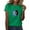 Green, variant on Casual T-shirts for Women Sunflower Print Crew Neck Short Sleeve Tops Soft Base Pullover Graphic Tees (M, Sky Blue)