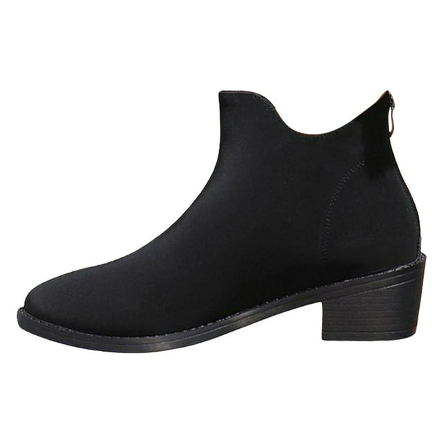 NECHOLOGY Botas Mujer Adulto Femenino Zapatos Botines para mujer Botas informales para mujer, botines de moda de tacón bajo (Black, 9)