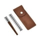 thumbnail image 5 of Palillos de madera portátiles, ligeros y versátiles con funda de almacenamiento para actividades al aire libre marrón y plata, 5 of 9