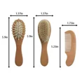 thumbnail image 5 of Comb  New Baby Care Pure Natural Wool Baby Wooden Brush Comb Brush Baby Hairbrush Newborn Hair Brush Infant Comb Head Massager, 5 of 6