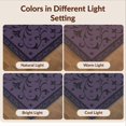 thumbnail image 7 of Design&I 8'x10' Washable Area Rug Purple Black Baroque Floral Design Elegant Scrollwork with Ornate Borders for Living Room, Family Extra Large Skid-Resistant Low Profile, 7 of 7