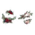 thumbnail image 1 of , guirnalda de rosas de arco de boda, fondo de botín floral hecho a mano, botín de flores artificiales, para , boda, coche, telón de fondo, hogar Púrpura Soledad Corona colgante de puerta delantera, 1 of 10