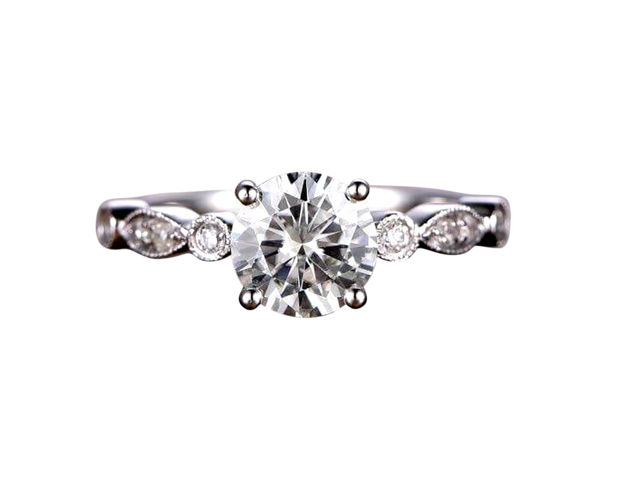 Artdeco 1.25 Carat Man made diamond moissanite and Man made diamond